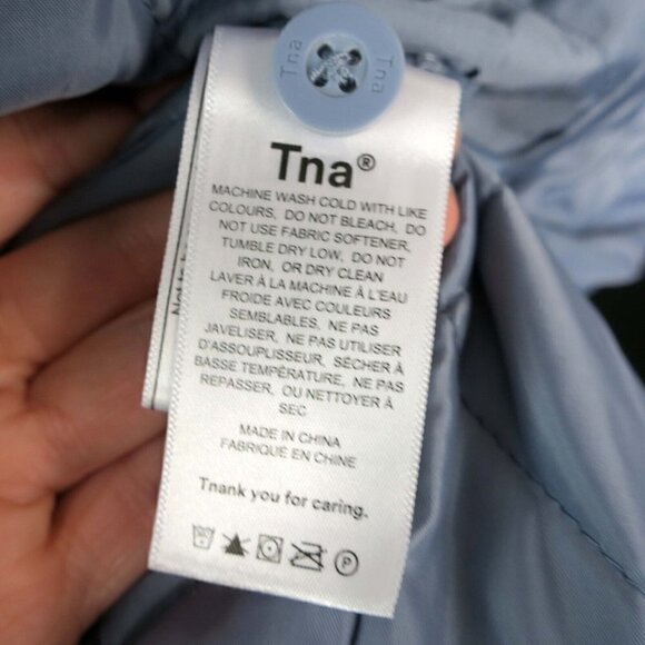 Tna Cozy Fleece Mega Shirt Jack­et Quick­sil­ver Blue Aritzia Women's 1 / Small - Picture 5 of 6